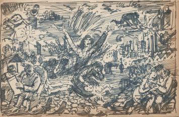 Kunstwerk op papier van Frans Masereel