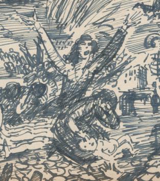Tekening of schets van Frans Masereel