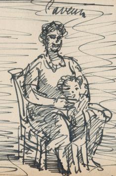 Kunstwerk van F. Masereel kopen, kleine schets op papier