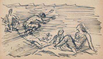 Kunstwerkje op papier van Frans Masereel