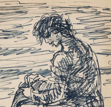 Zittende dame van F. Masereel