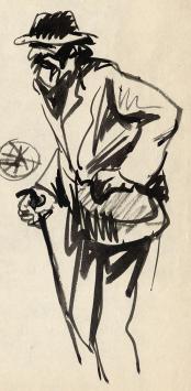 Tekeningen van Belgische tekenaar Frans Masereel uit zijn schetsboek