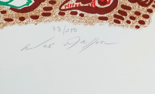 Litho sonnets de Loise Labbé d\'André Masson