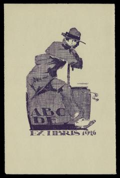 Ex libris uit 1926 van Armand Massonet kopen