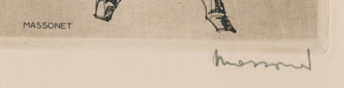 Belgische etser en tekenaar Armand Massonet