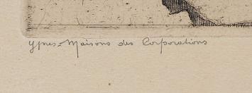 Maurice-Emile Blieck met een ets in goede staat