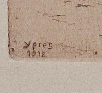 Maurice-Emile Blieck met een in kader