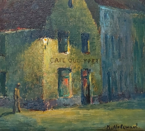 Stadsgezicht van de Brugse kunstenaar Maurits Helewaut