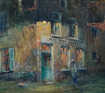 Stadsgezicht van de Brugse kunstenaar Maurits Helewaut