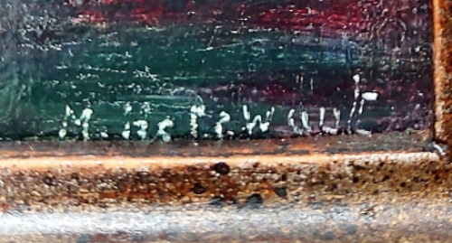 Schilderij op bord van Maurits Helewaut