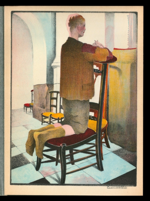 L\'Orphelin en prière van Maurice Langaskens