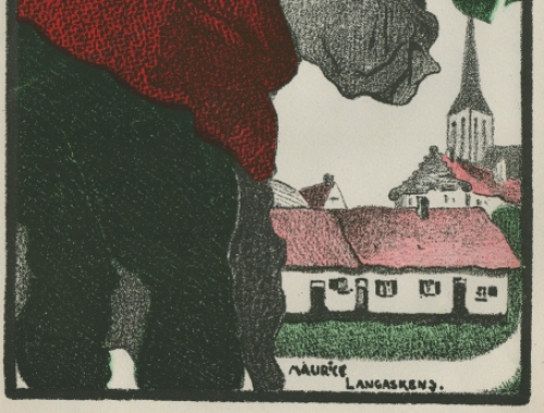 Gehandtekende litho van M. Langaskens