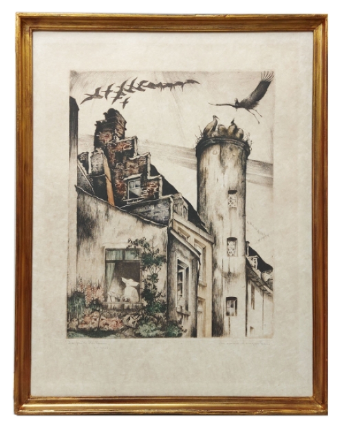 Een ets van Maurice Langaskens kopen