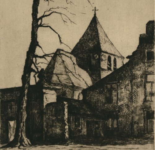 Maurice Mareels met een ets in uitstekende conditie