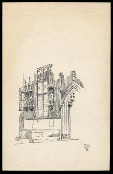 Tekening van Maurice Pauwaert uit 1951