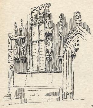 Brugge getekend door Maurice Pauwaert