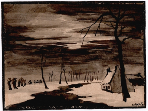 Een waterverfschilderijtje van Maurice Sterck