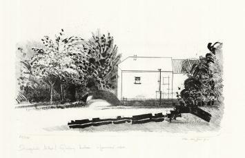 Maurice Van Den Dries  met grafisch werk uit 1978