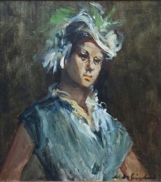 Schilderij van de Kortrijkse kunstenares Marthe De Spiegeleir
