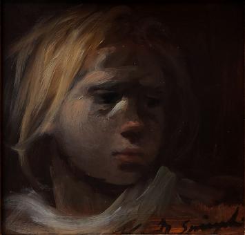 Schilderij van de Kortrijkse kunstenares M. De Spiegeleir