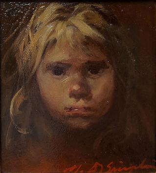 Schilderij van de Kortrijkse kunstenares M. De Spiegeleir