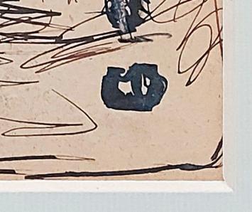 De schilder in zijn atelier met een naaktmodel