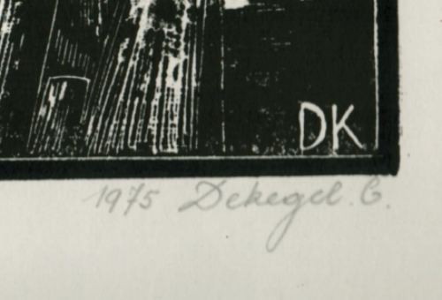 Linocut van Constant Dekegel