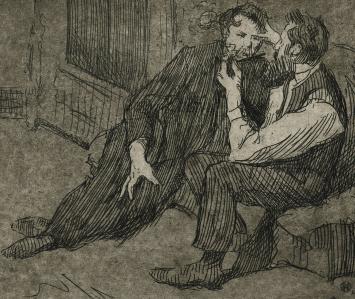 Belgische artiest Medard Maertens, etser en schilder