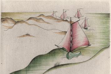 Een kunstwerkje op papier van Margot Weemaes bestellen