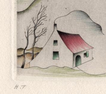 Grafisch kunstwerkje kopen, voorzien van monogram in de druk