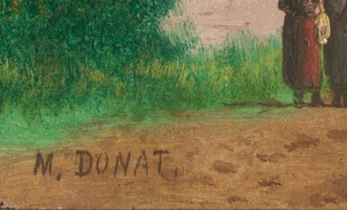 Helder landschapje met mensen