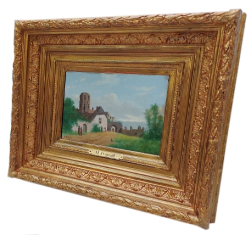 Helder landschapje met mensen