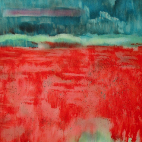 Merel Van Beeumen  met een lithografie