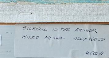 Silence is the Answer – Lyrisch Abstract Schilderij door Mia Moreaux (160 x 120 cm)