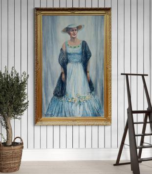 Statige dame – Oil on canvas – Ignace Kennis