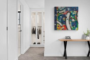 Het vrolijk abstracte – Acrylic and spray paint – Philippe Tonnard – 1989