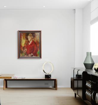 De kunstschilder aan het werk