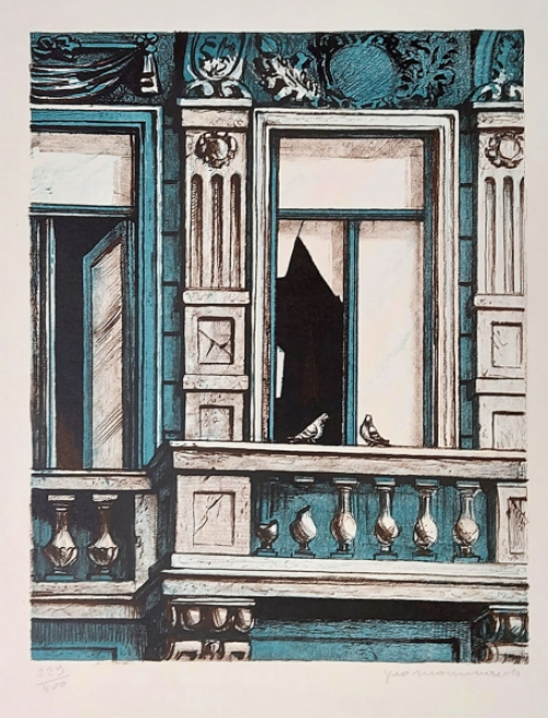 Litho van Geo Mommaerts Belgische kunstenaar