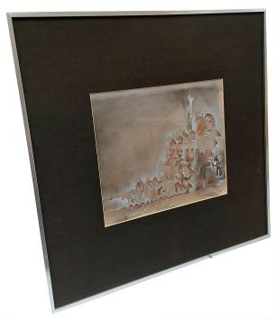Surrealistisch werk, de stoet