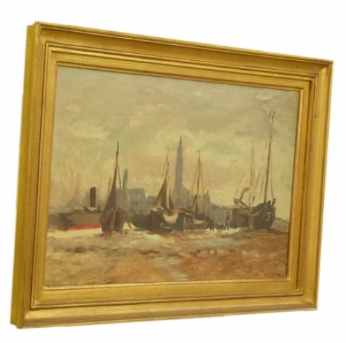 Gestrande visserssloepen