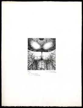 Zwart wit lithografie van Roland Monteyne kopen