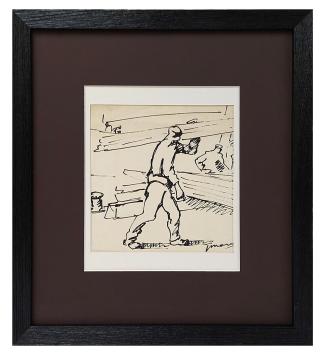 Viltstiftekening van de Antwerpse kunstenaar Mous kopen