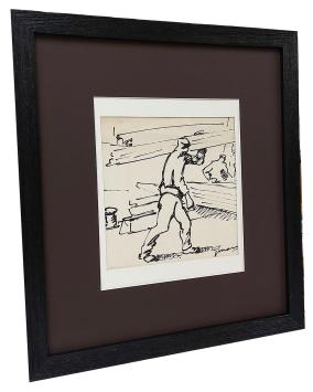 Houtmannen in de Antwerpse haven