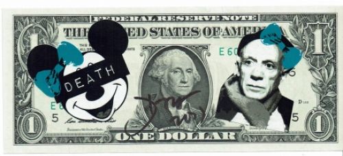 1 Dollar Mickey Pablo Picasso Death 2017