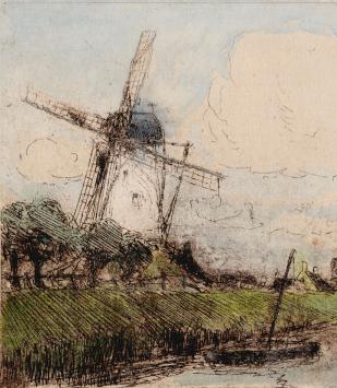 Opgehoogde ets op Chine, Damme