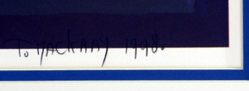 Theo Mackaay met een monumentale litho