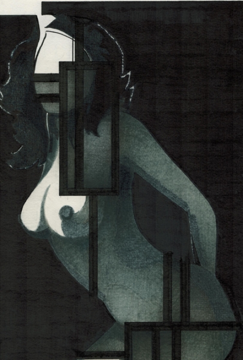 Collage op papier van de Belgische kunstenaar Eugène Eechaut kopen