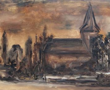 Roger Nellens met een expressief kunstwerk