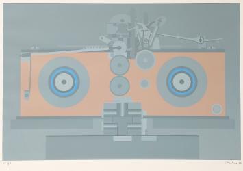 Grafisch kunstwerkje uit 1972 van de kunstschilder Roger Nellens