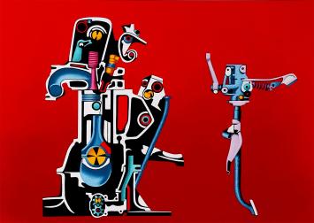 Kunstwerk op papier van Roger Nellens